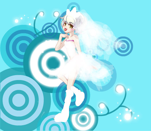 雪公主活泼婚礼装_百田涂鸦板_百田网