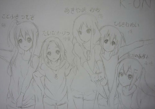 <em>k-on轻音少女</em>,手绘_百田圈圈_百田网