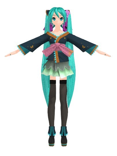 vocaloid:MMD的model素材_动漫圈_百田网