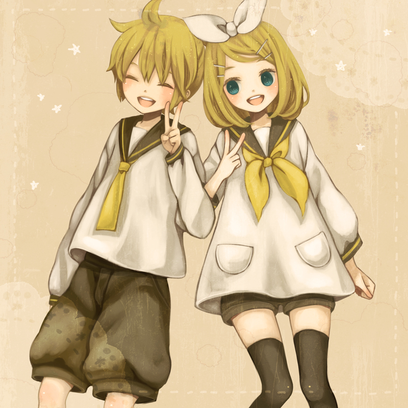 镜音双字迷们,可、发发你们大爱的镜音图片吧