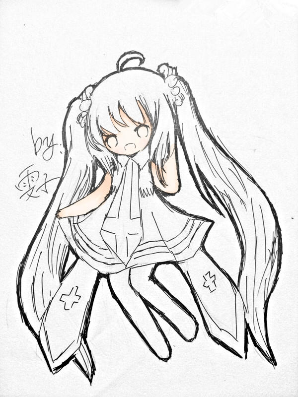 初音未来手绘铅笔