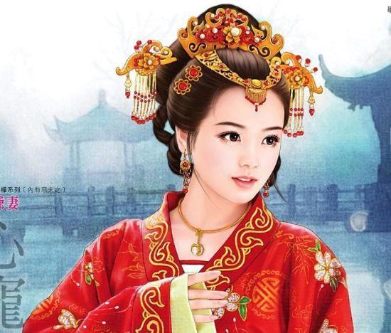 古代美女的唯美丹青图片