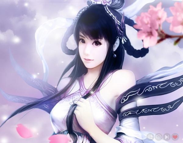 古代美女的唯美丹青图片