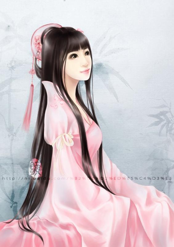 古代美女的唯美丹青图片