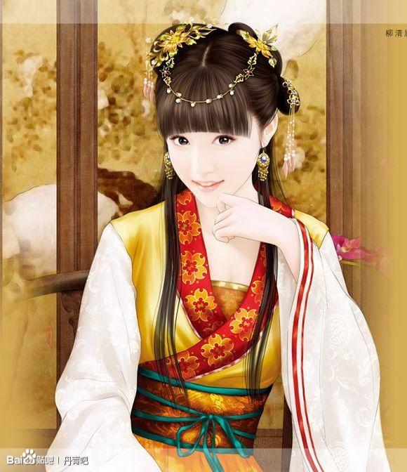 古代美女的唯美丹青图片