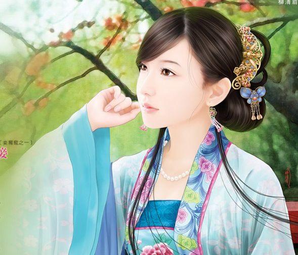 古代女子丹青图,只要喜欢图片