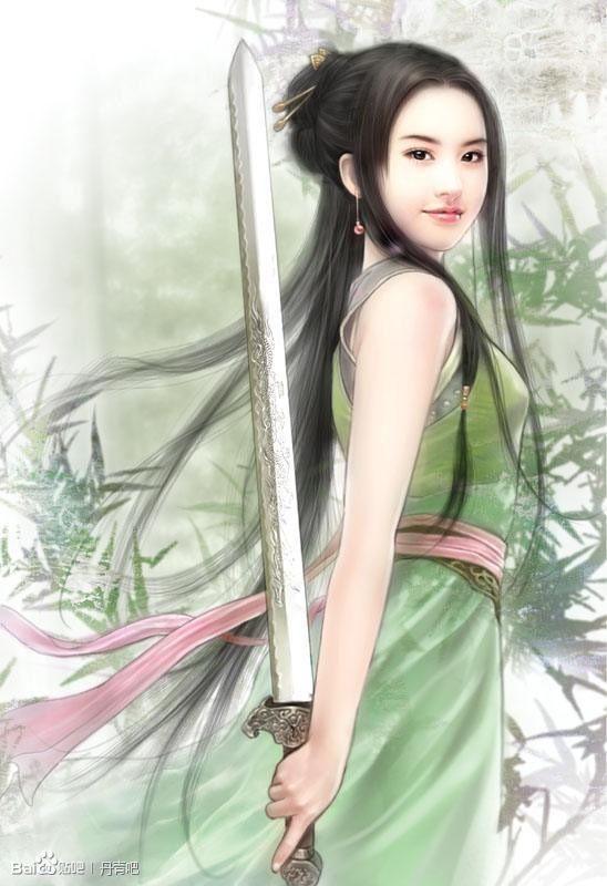 【冷月】古代女子丹青图图片