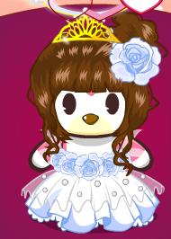 收童梦表情! 精美珍珠公主冠+温婉公主丸子头